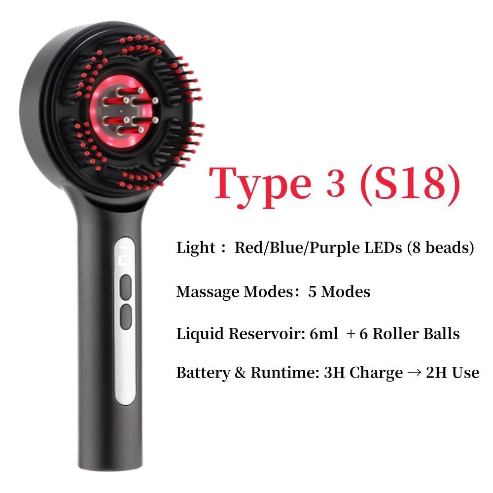 Red Light Scalp Massage Brush | Luvoskin