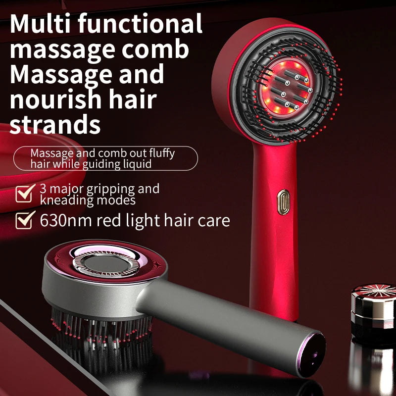 Red Light Scalp Massage Brush | Luvoskin