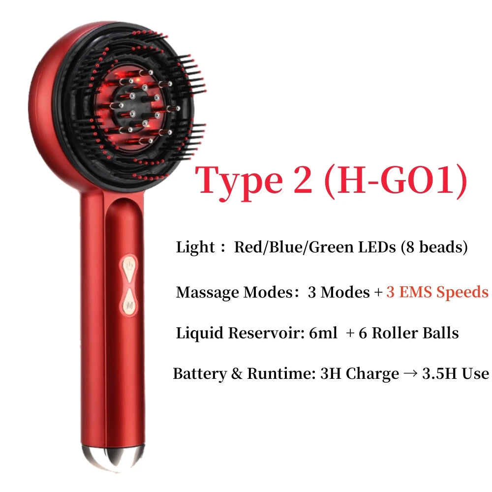Red Light Scalp Massage Brush | Luvoskin