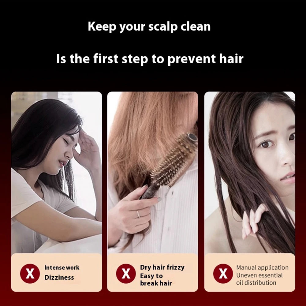 Red Light Scalp Massage Brush | Luvoskin